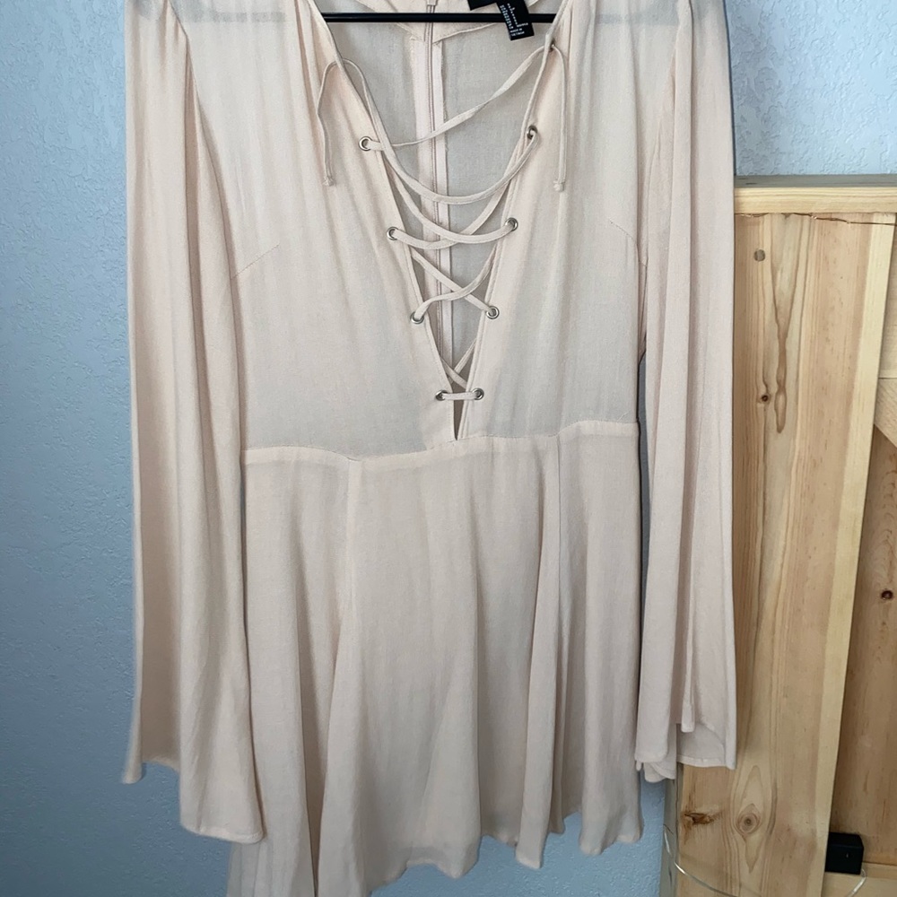 pink/cream dress